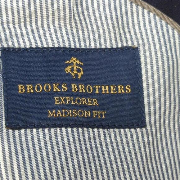 Men’s Brooks Brothers Explorer Madison Fit Wool Blazer Sport Coat Blue Size 48R - Picture 9 of 9